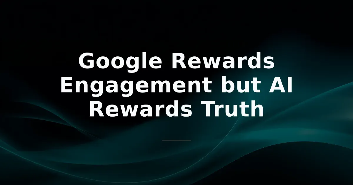 Google Rewards Engagement but AI Rewards Truth — overview and analysis